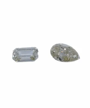 0.54 ct PEAR & EMERALD NATURAL FANCY GREEN DIAMOND SET OF 2 ANL-S20-1