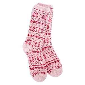 102465- Holiday Cozy Winter Crew- Fair Isle Pink