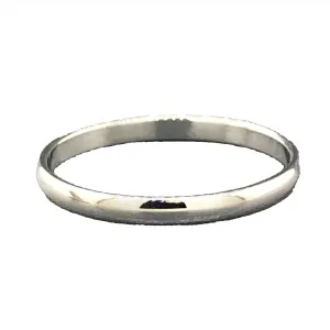 14K W Gold 2mm Thin Band