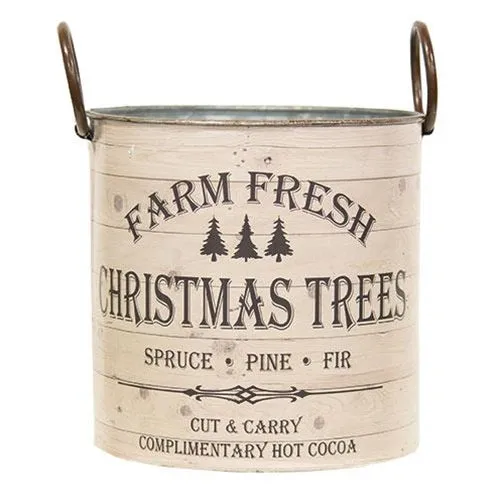 2/Set Farm Fresh Christmas Trees Buckets