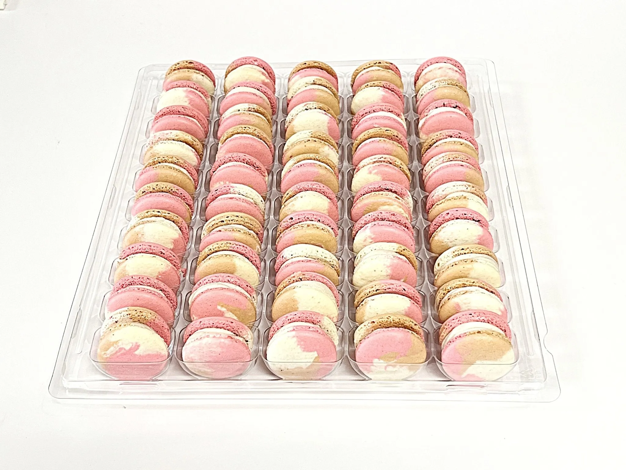 50 Pack Raspberry Praline French Macarons