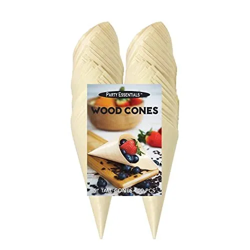 5" Wooden Cones - 100 count