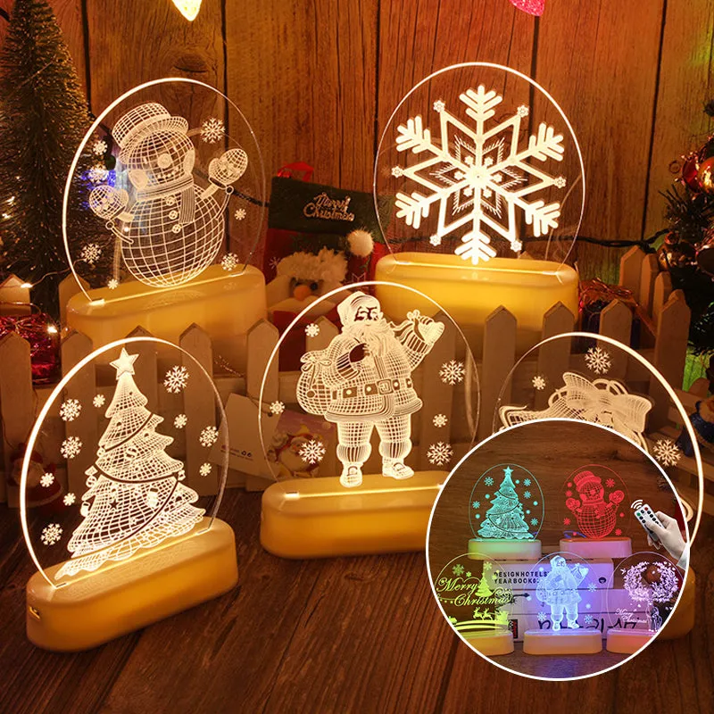 Acrylic Night Light for Christmas Gifts