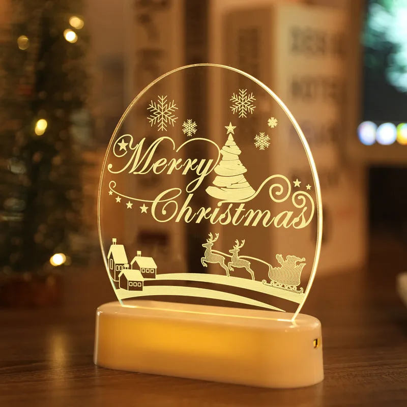 Acrylic Night Light for Christmas Gifts