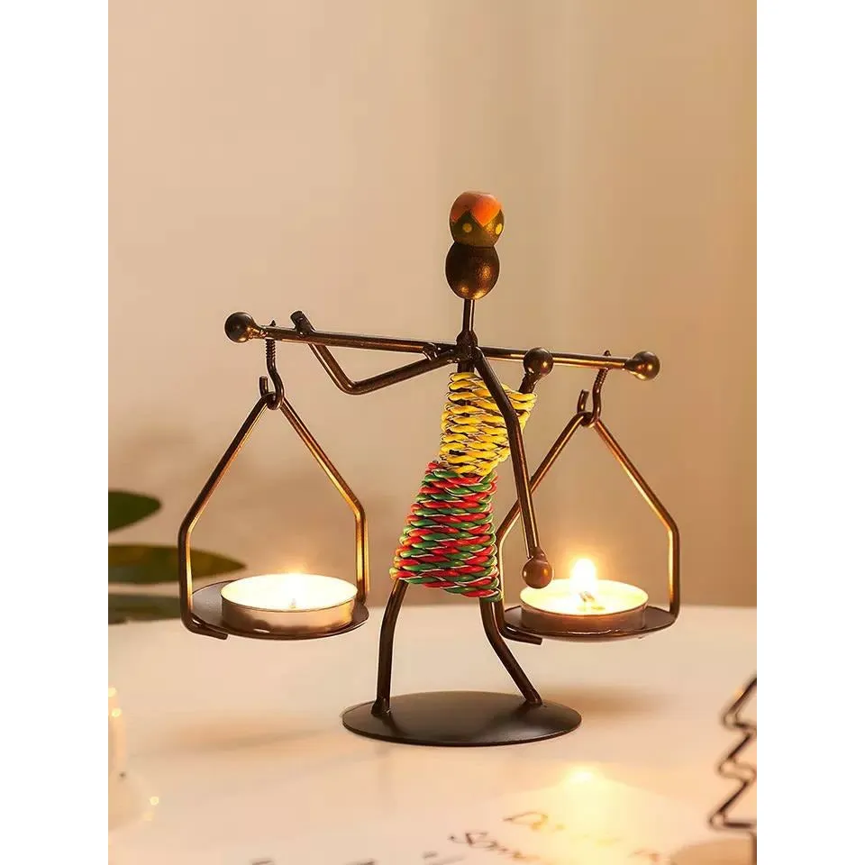 African Woman Candlestick Holder