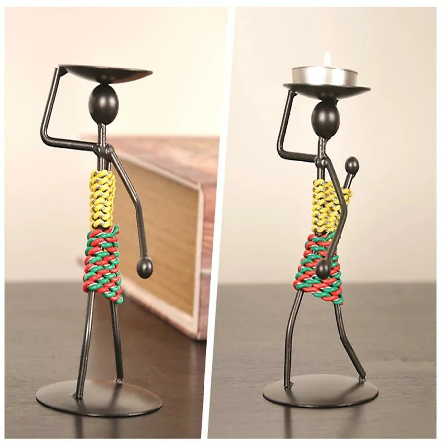 African Woman Candlestick Holder