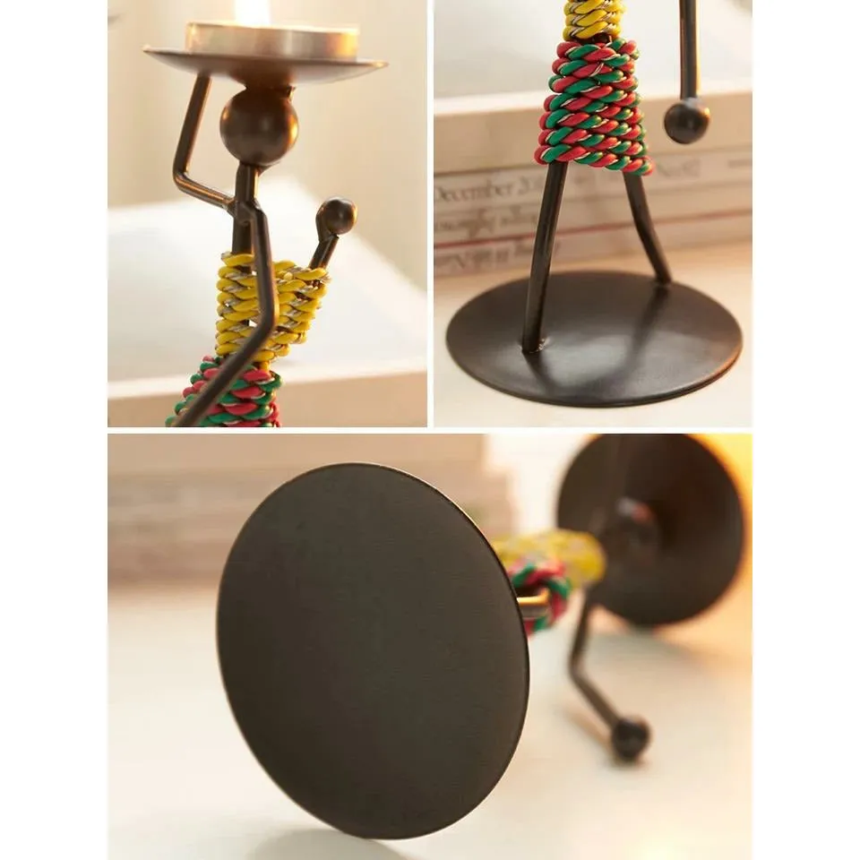 African Woman Candlestick Holder