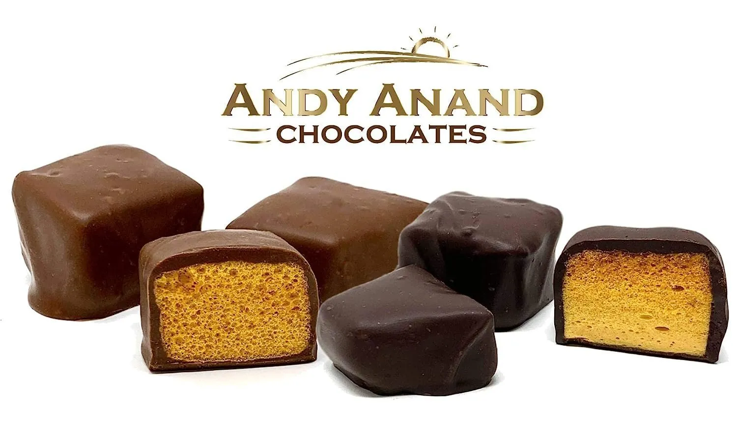 Andy Anand Belgian Milk & Dark Chocolate Honeycomb 1 lbs Sponge Home Made Taste, Sweet Delight: Chocolate Gift Box for Any Occasion