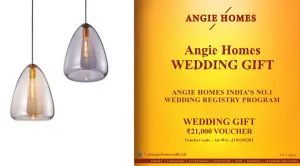 Angie Homes Offers Indian Wedding Gift Voucher for Stylish Hinging Lights