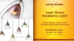 Angie Homes Offers Indian Wedding Gift Voucher for Stylish Lights