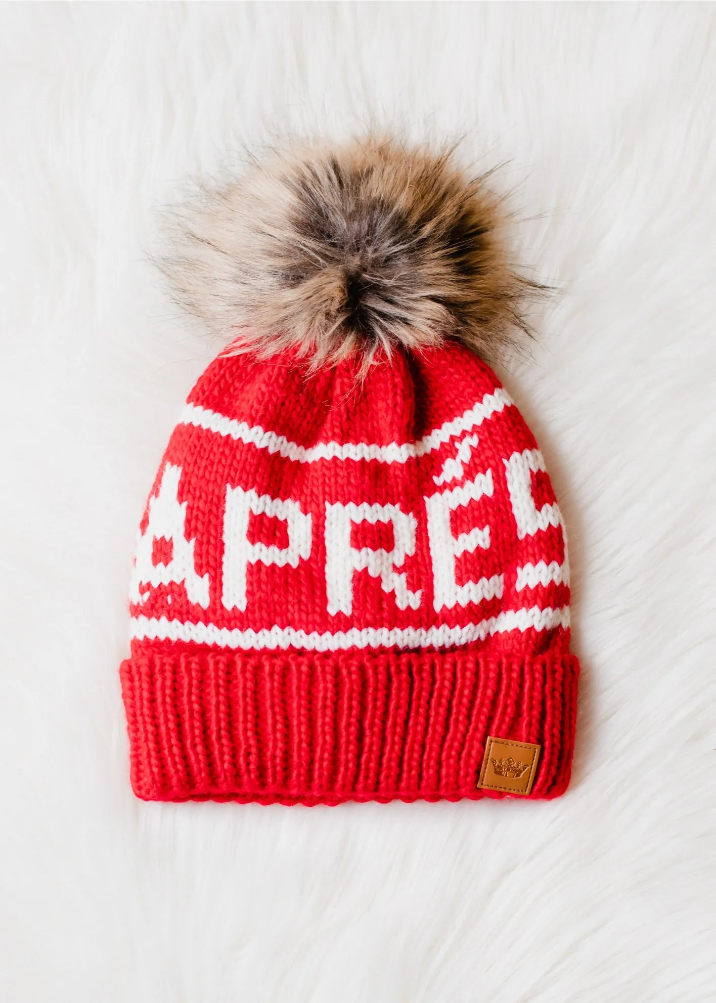 Apres Pom Pom Beanie - Red