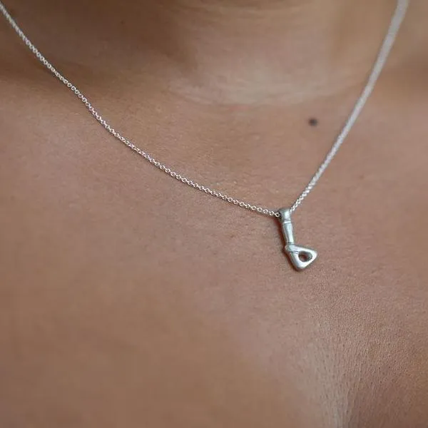 b - handwritten letter necklace