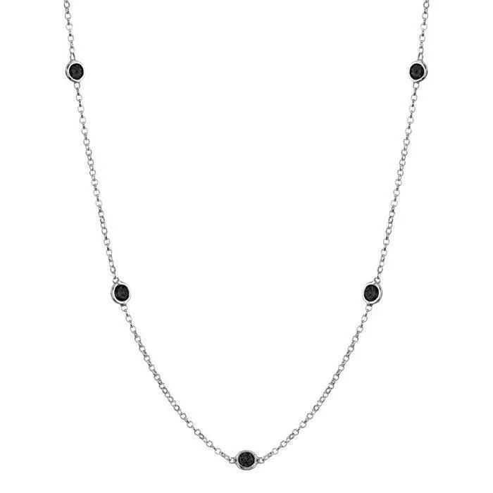 Black Diamond Station Necklace