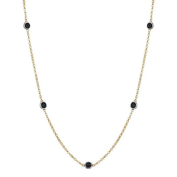 Black Diamond Station Necklace