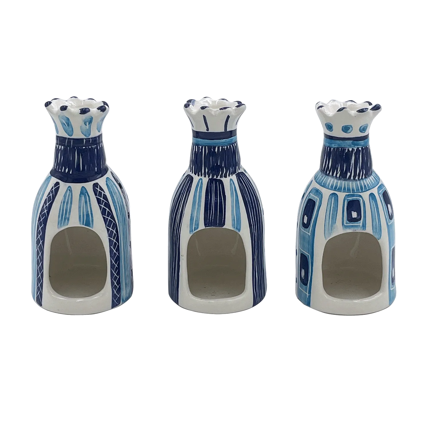 Blue King Tea Lights (Set of 3)