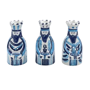 Blue King Tea Lights (Set of 3)