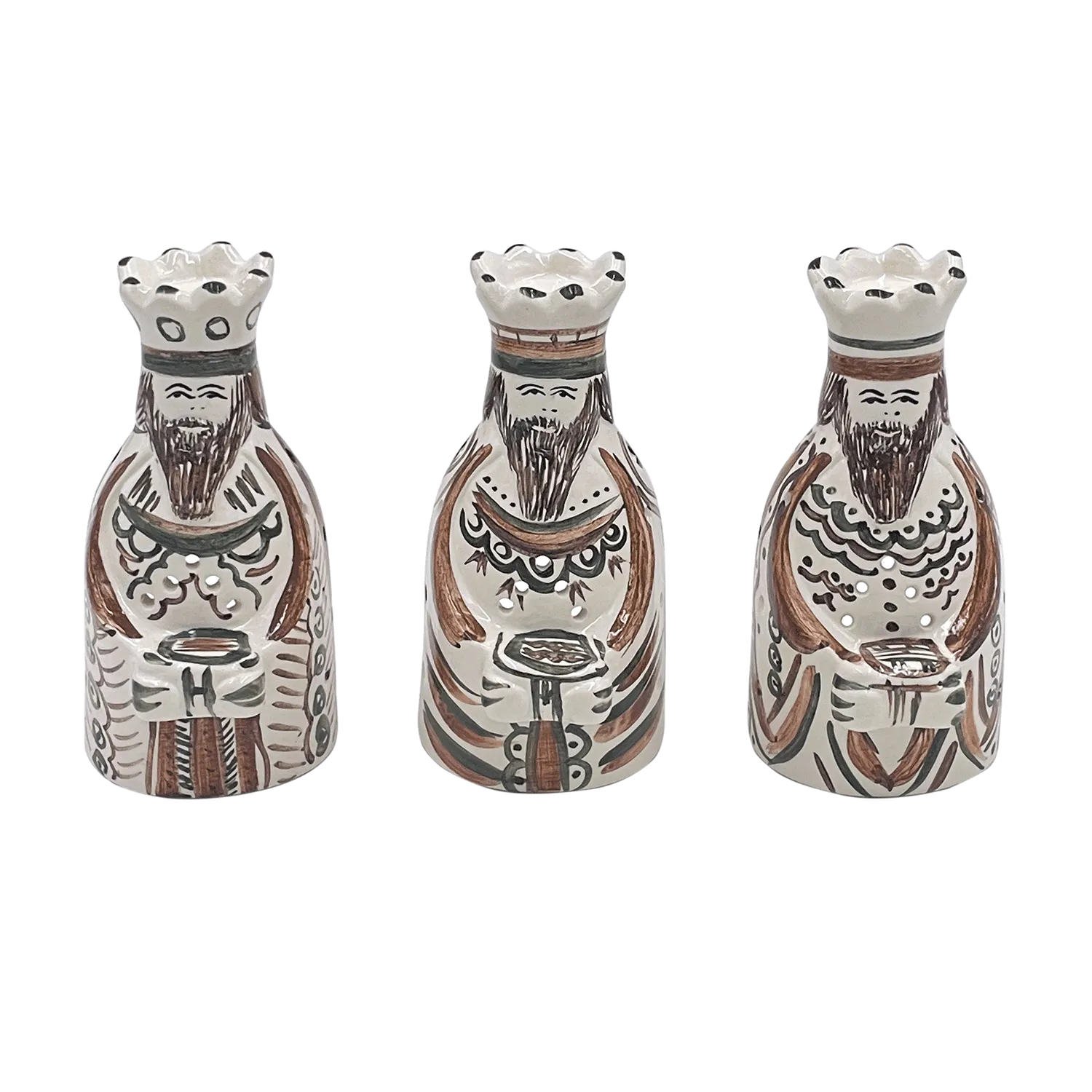 Brown King Tea Lights (Set of 3)