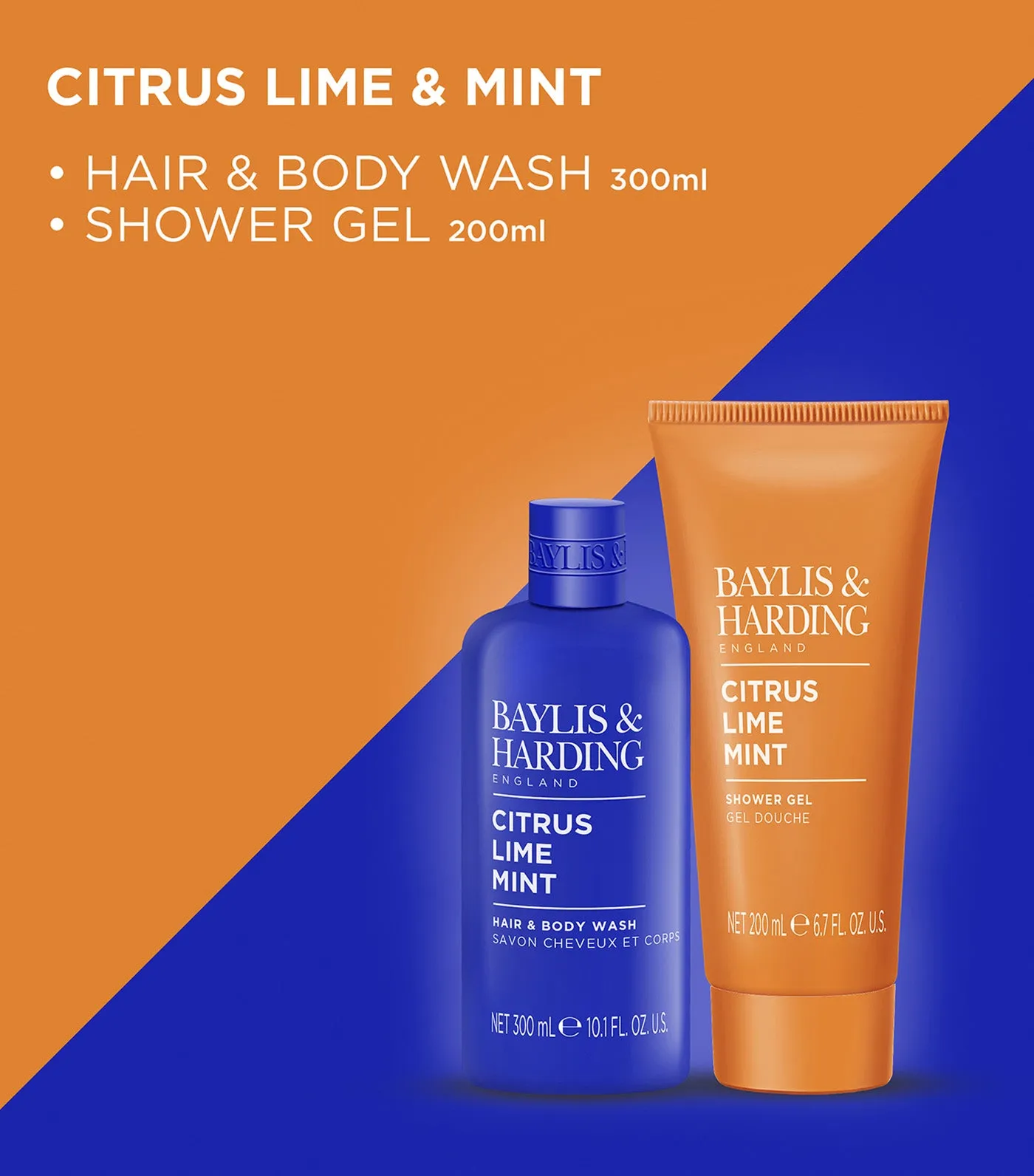 Citrus, Lime and Mint Men's Refreshing Shower Duo Gift Set