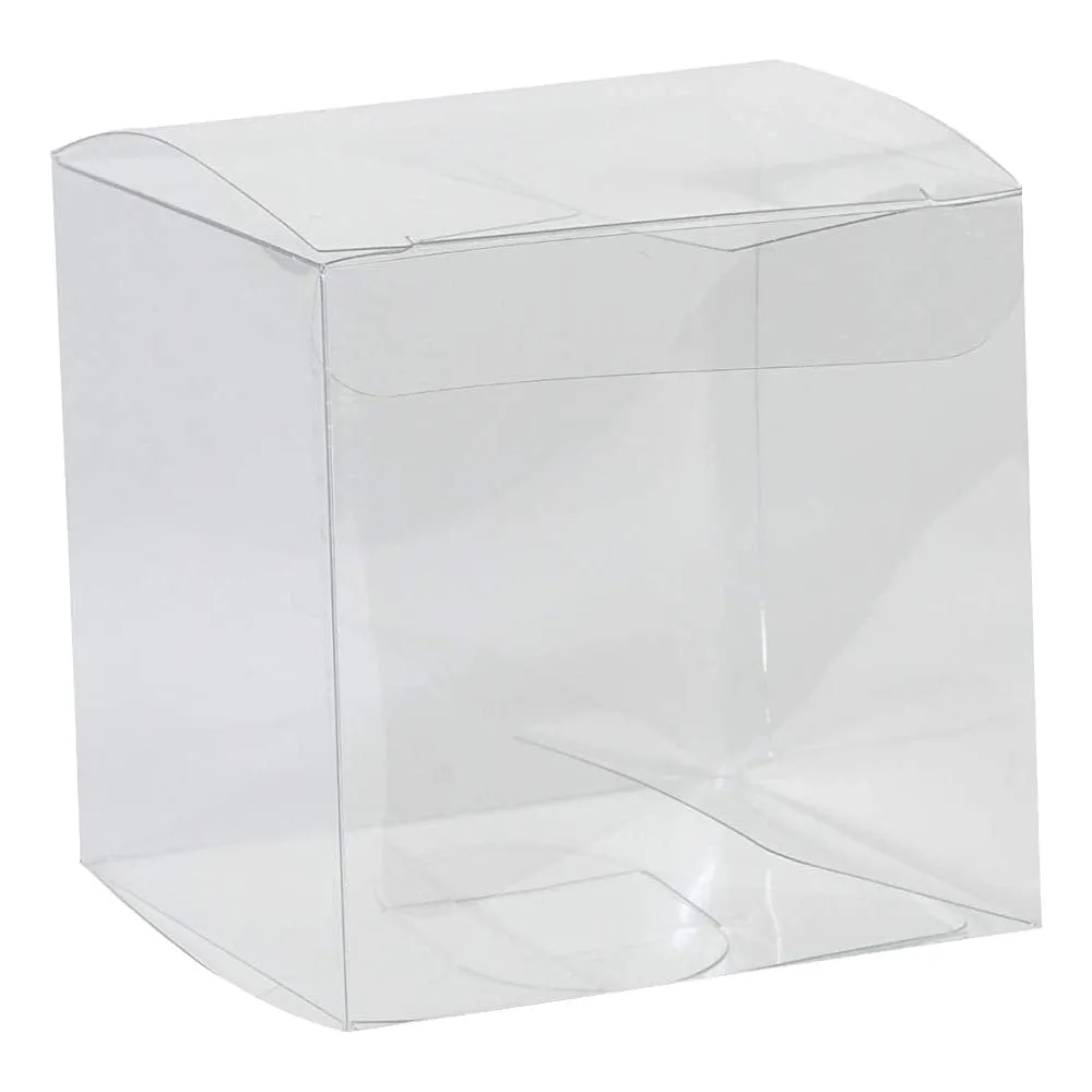 Clear Plastic Gift Boxes 3"x3"x3" 36 Pack