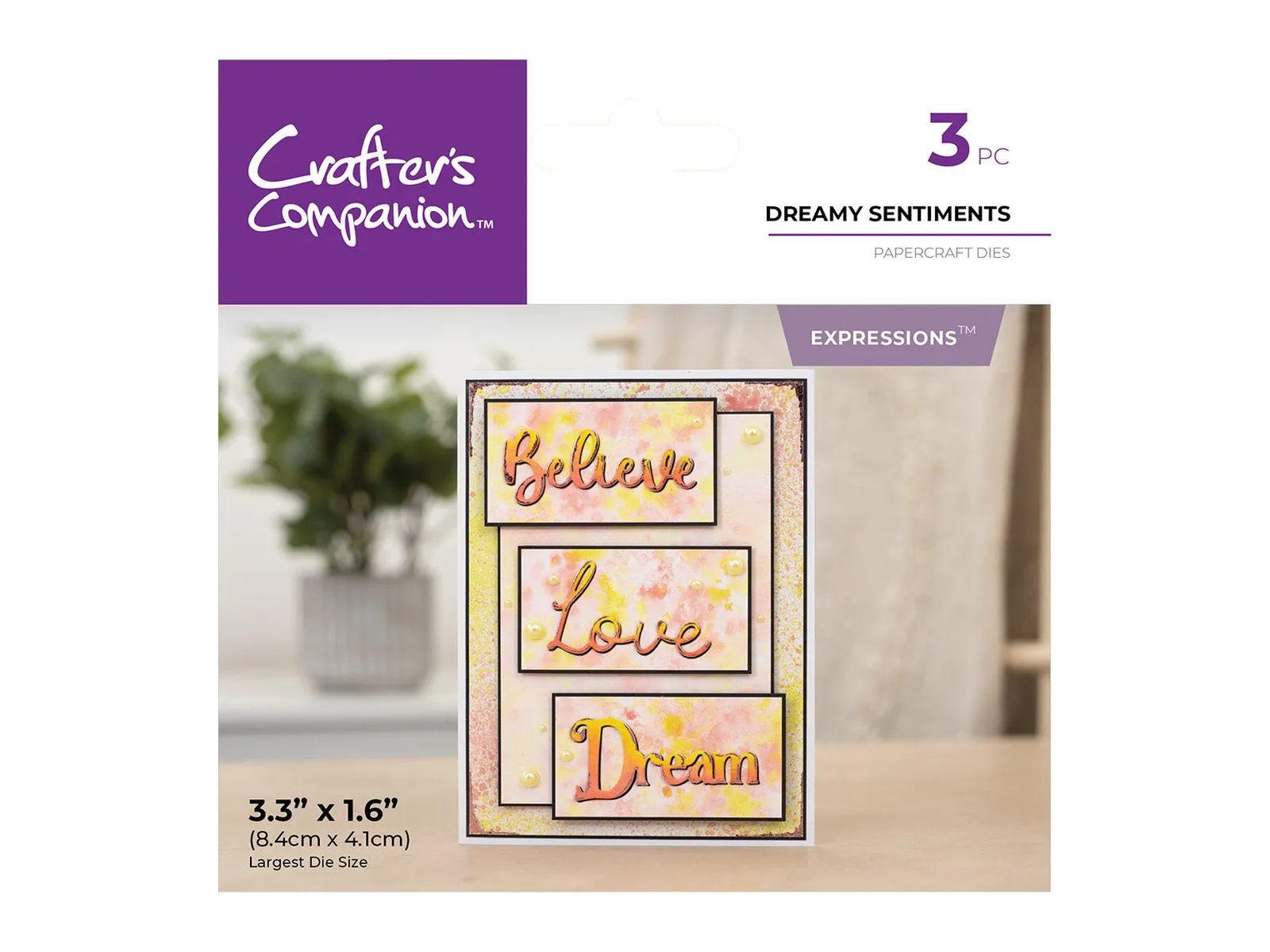 Crafter's Companion Metal Die - Dreamy Sentiments