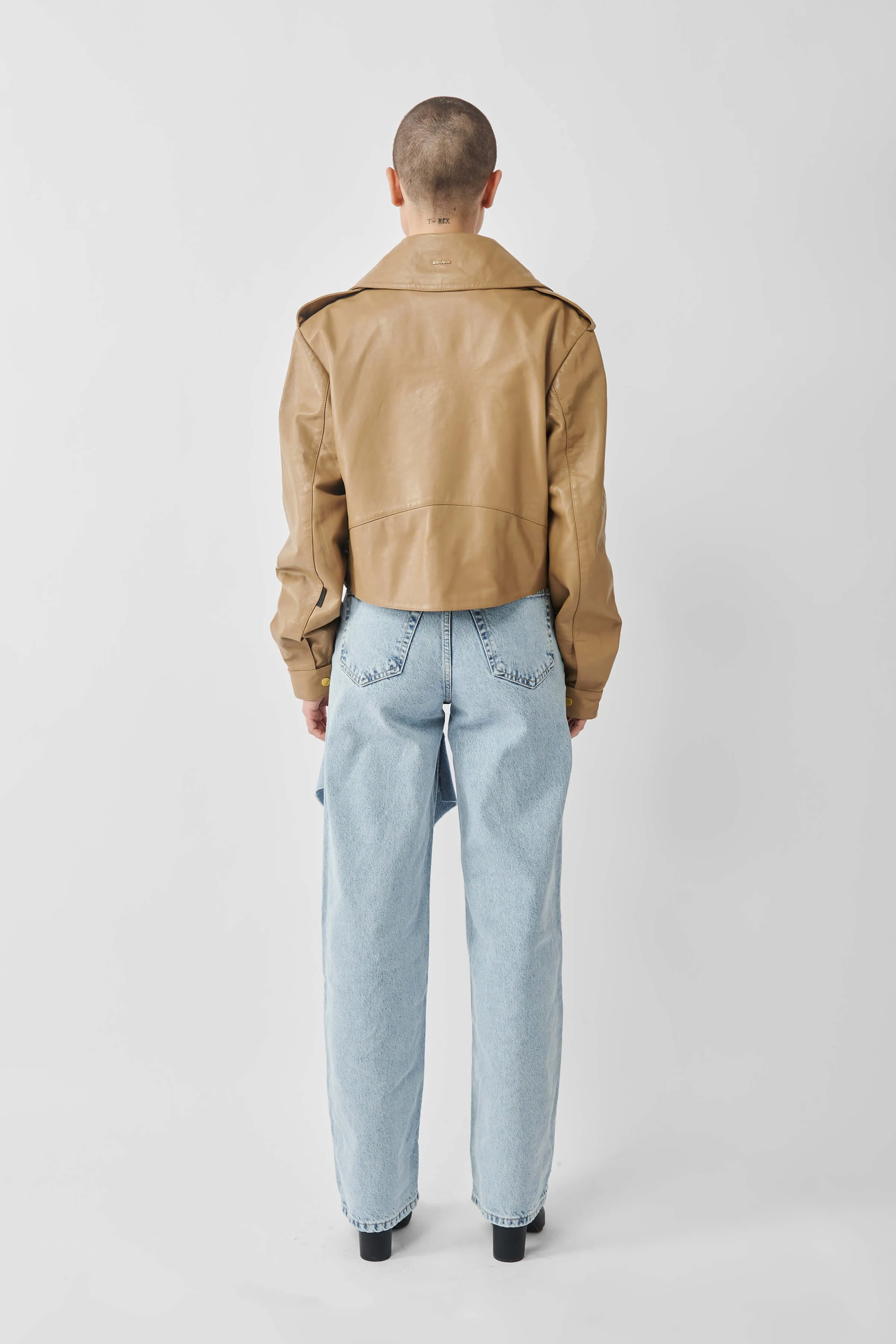 Cropped Blouson Sand