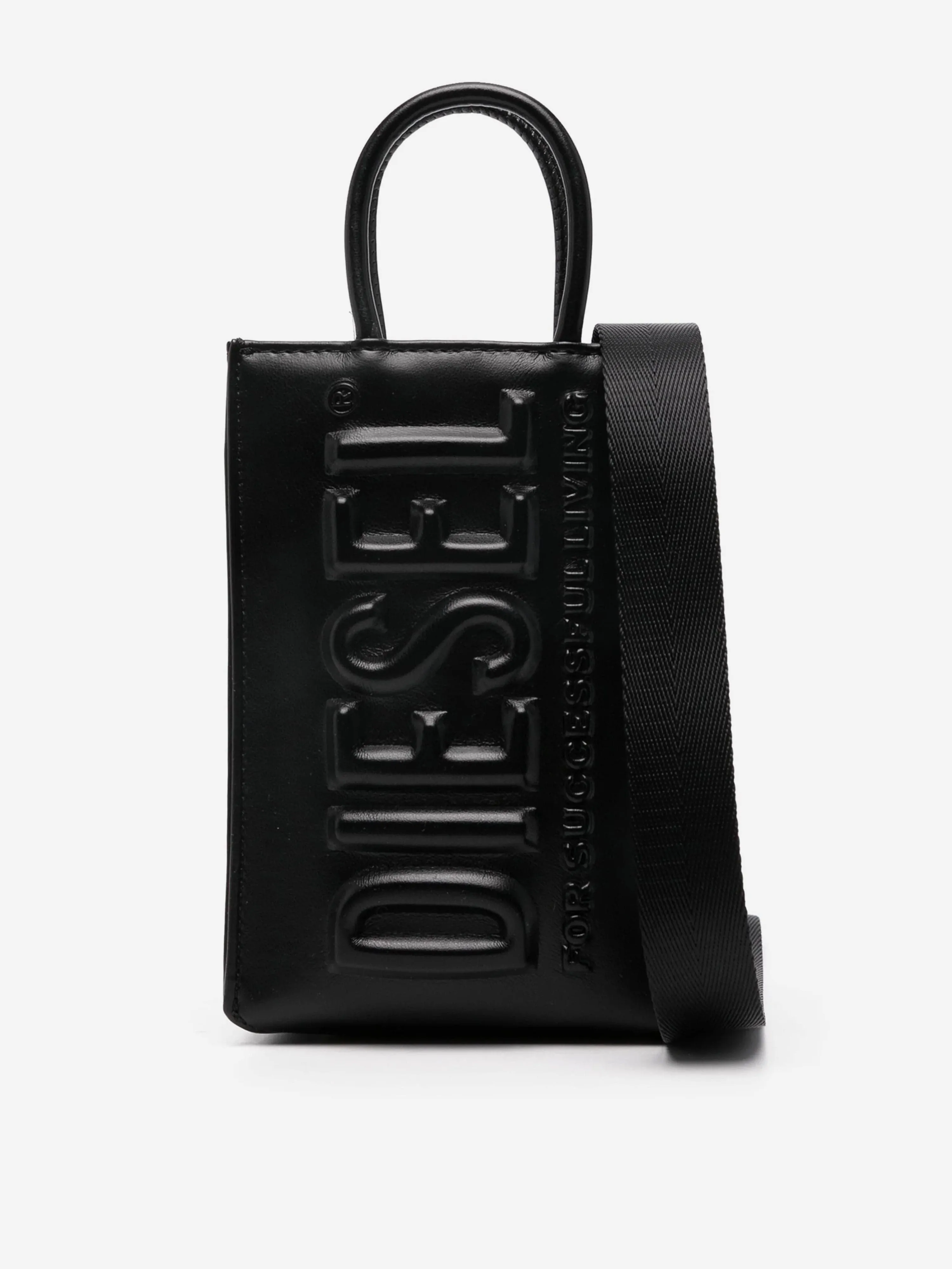 Diesel Girls Logo Shopper Bag in Black (17cm)