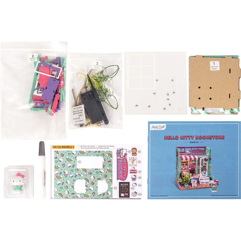 DIY Miniature Bookstore Kit - Hello Kitty's Book Store