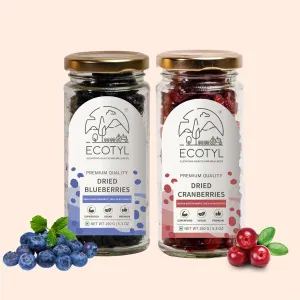 Dried Blueberres & Dried Cranberries Combo- 150g Each