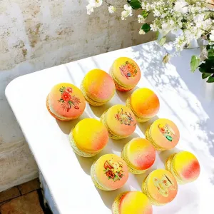 Elegant Pastel High Tea Macarons - Personalized Flavor Selection