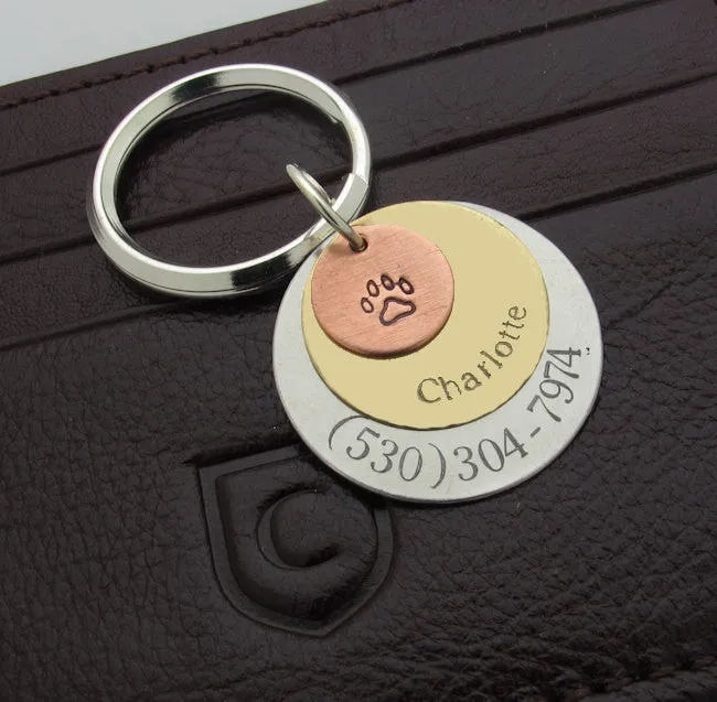 Engraved 3 Discs Key chain