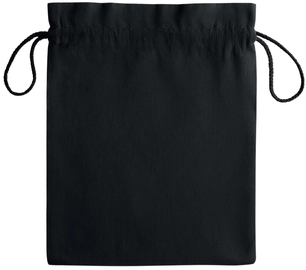 Essential medium colored cotton drawstring bag