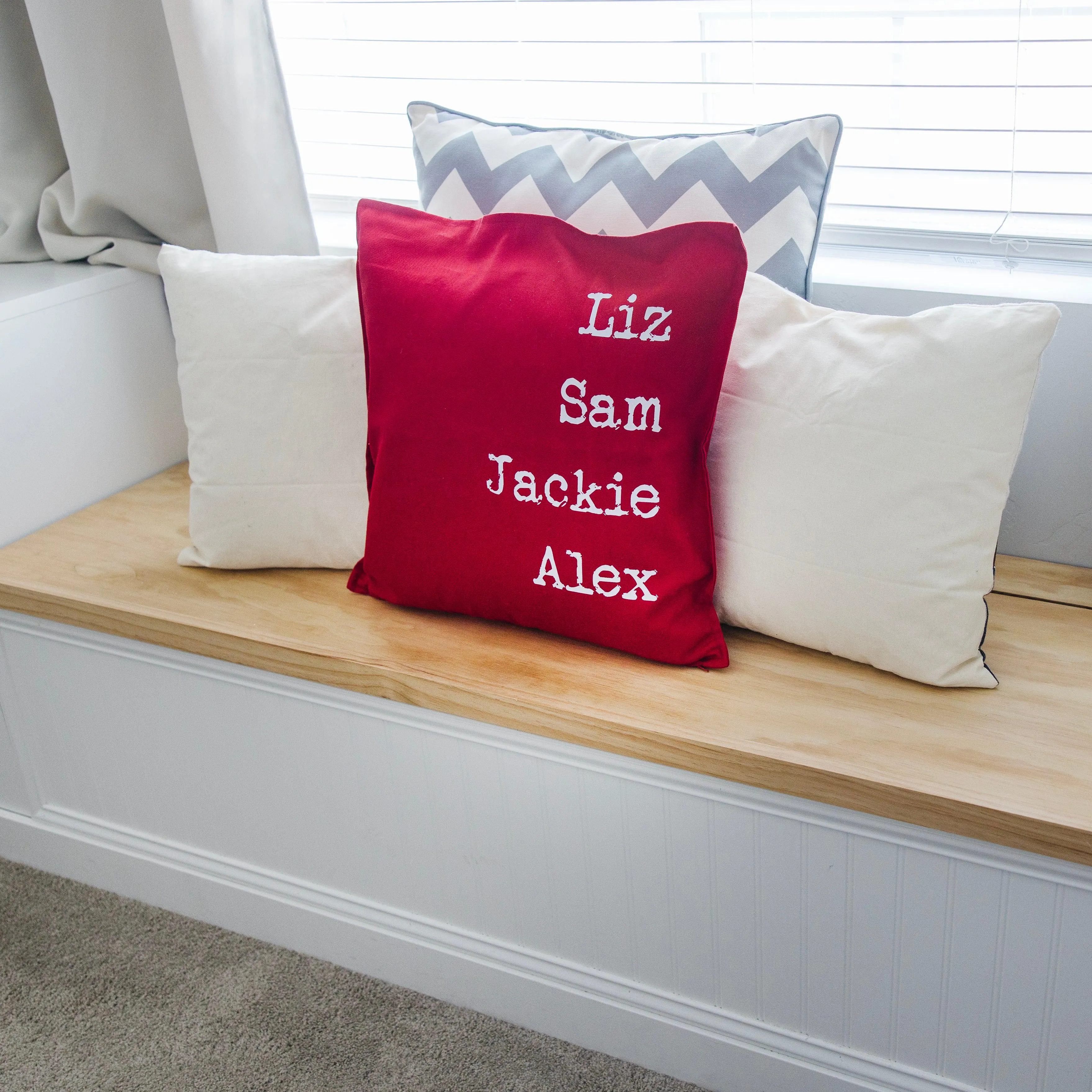 Family Names Throw Pillow Covers - 8 Colors