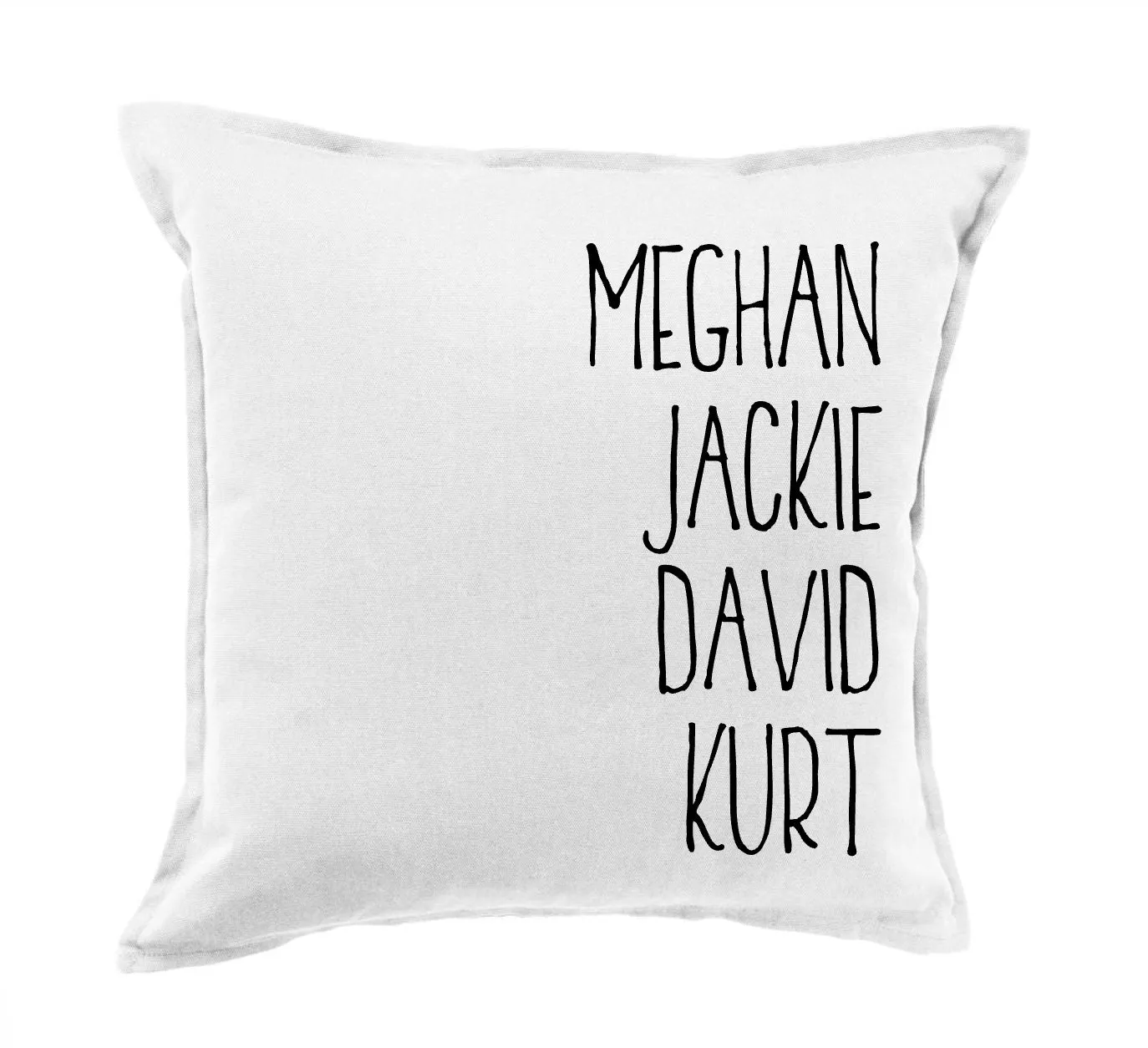 Family Names Throw Pillow Covers - 8 Colors