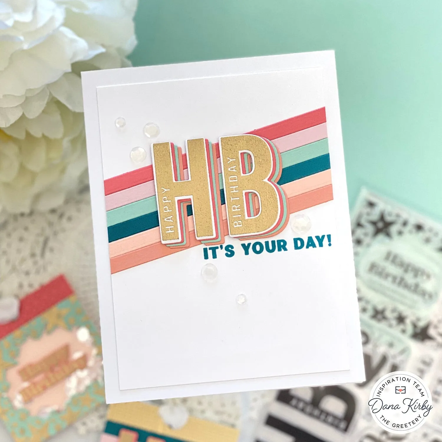 Four Square Birthday Tags Stamp Set