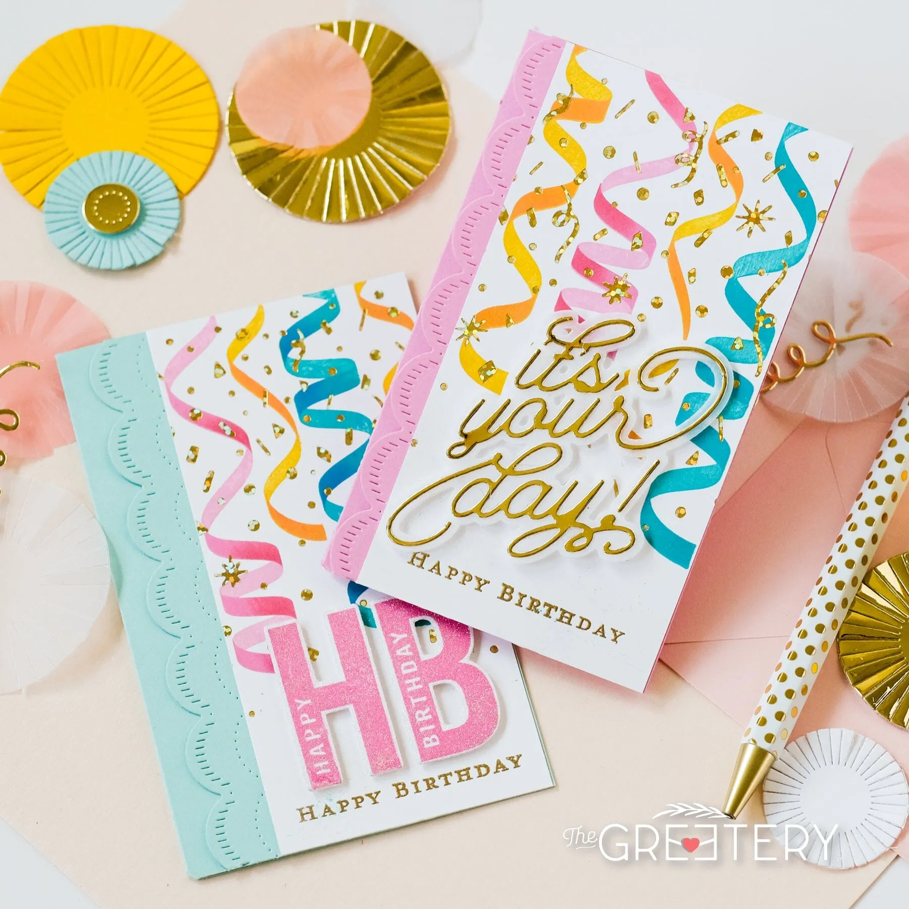 Four Square Birthday Tags Stamp Set