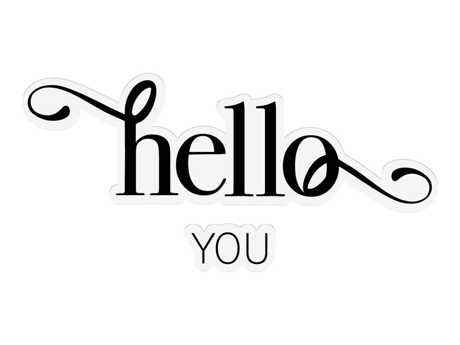 Gemini- Stamp And Die- Fancy Sentiments -Hello You