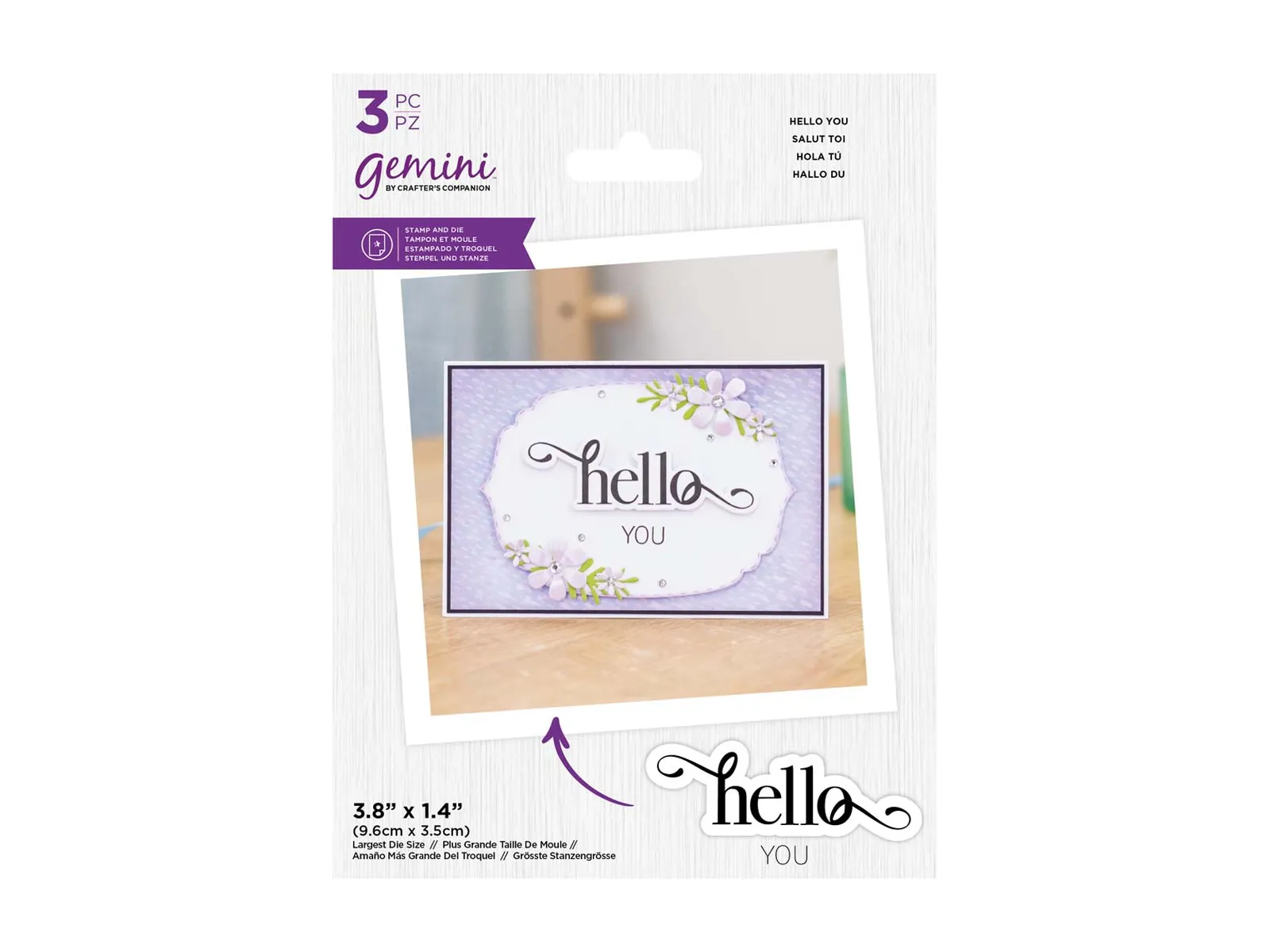 Gemini- Stamp And Die- Fancy Sentiments -Hello You