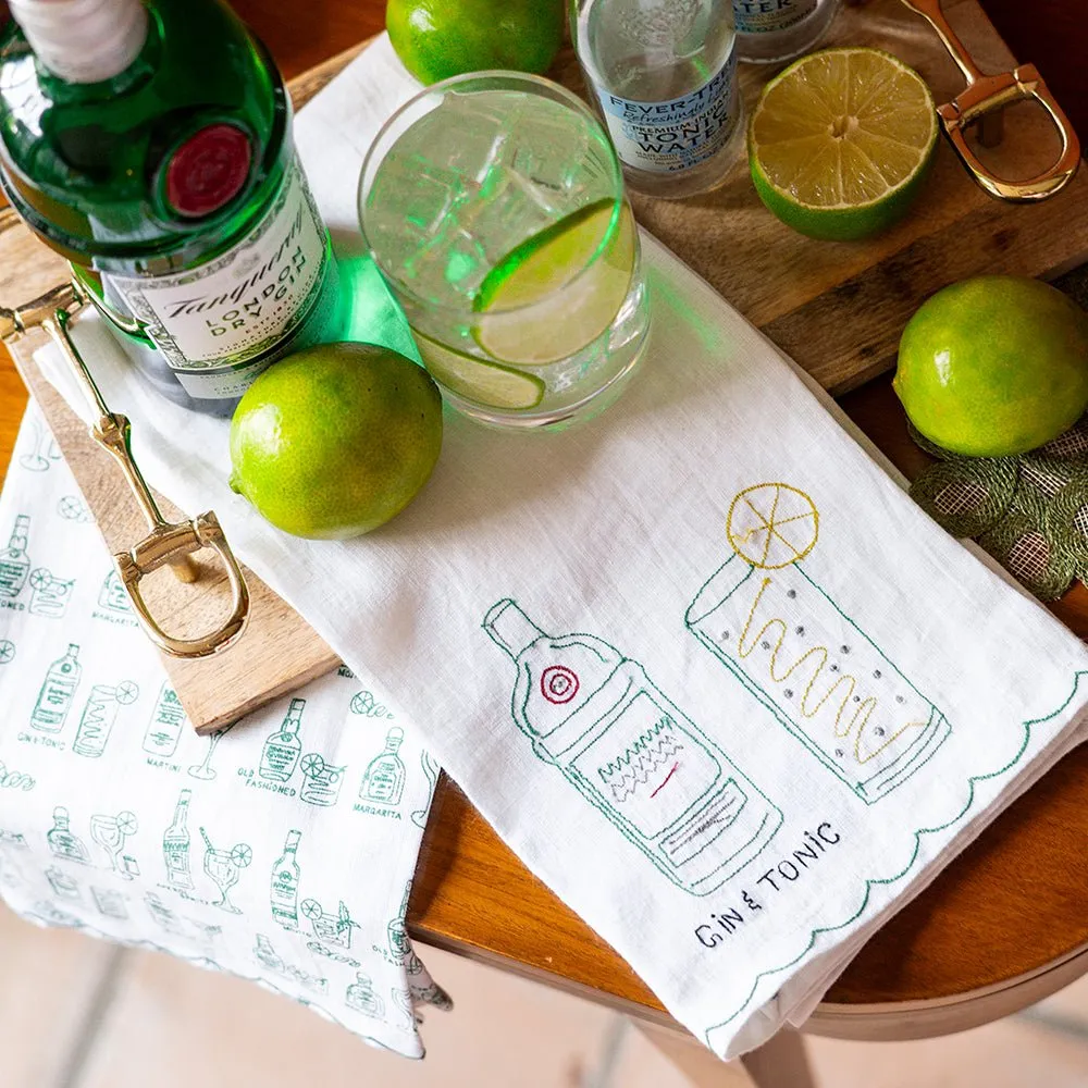 Gin & Tonic Linen Tea Towels