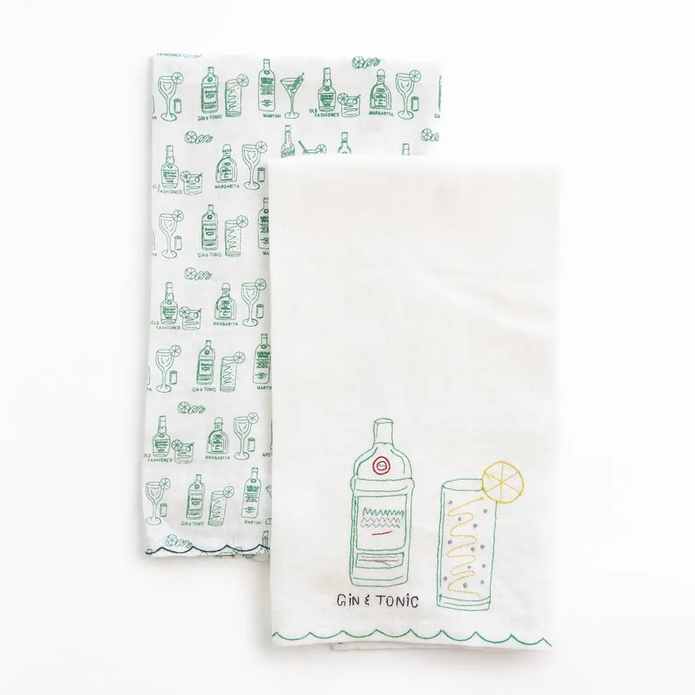 Gin & Tonic Linen Tea Towels