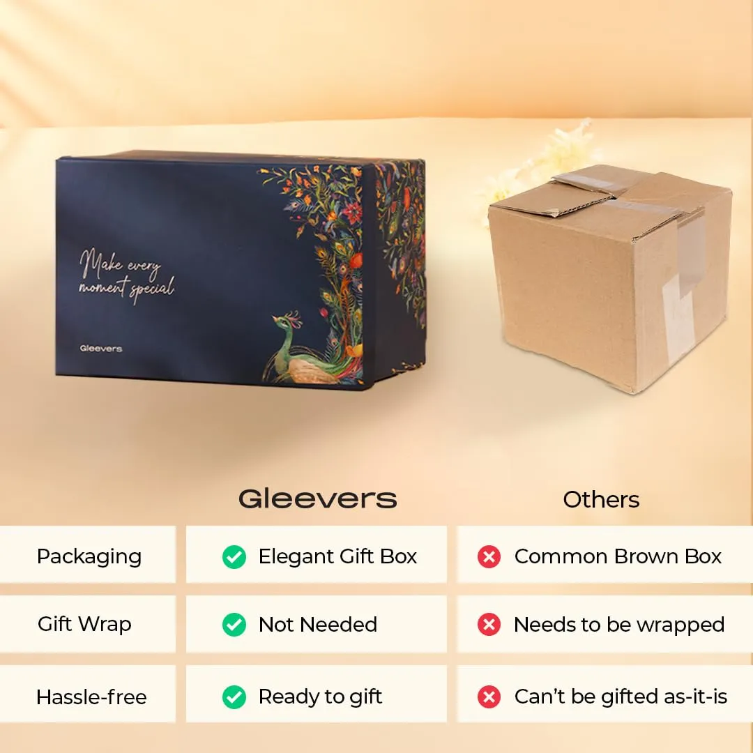 Gleevers Corporate Gifts for Employees |Gift Hamper with Glass Vase & 2 Carved Tea Light Holder | Diwali Gift, Diwali Gifts for Family and Friends, Home Décor Items, Housewarming Gift (Pack of 5)