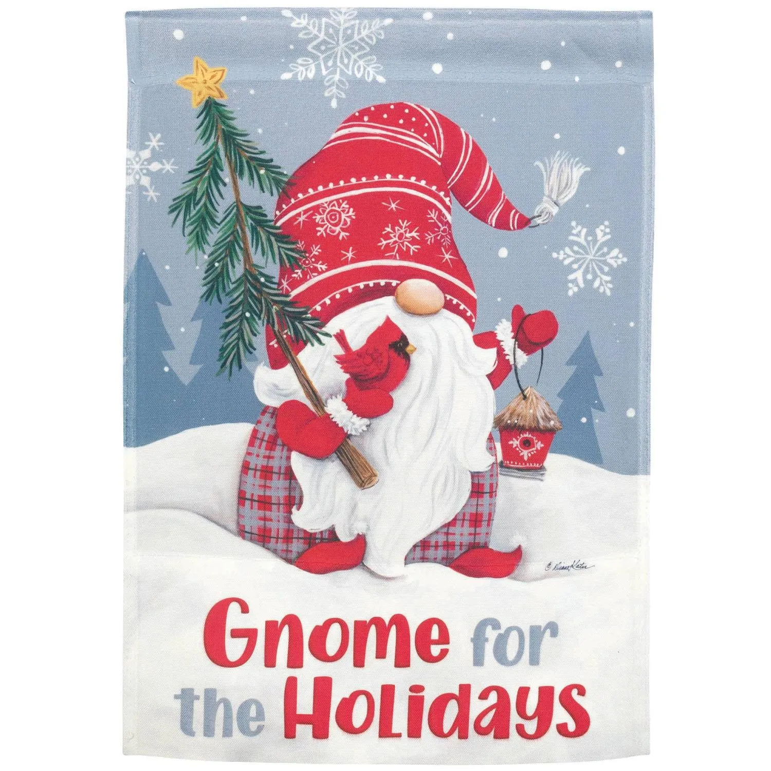 Gnome for Holidays Garden Flag