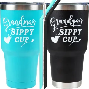 Grandma and Grandpa Mugs, Grandma Sippy Cup, Grandpa Cups, Grandpa Sippy Cup Tumbler