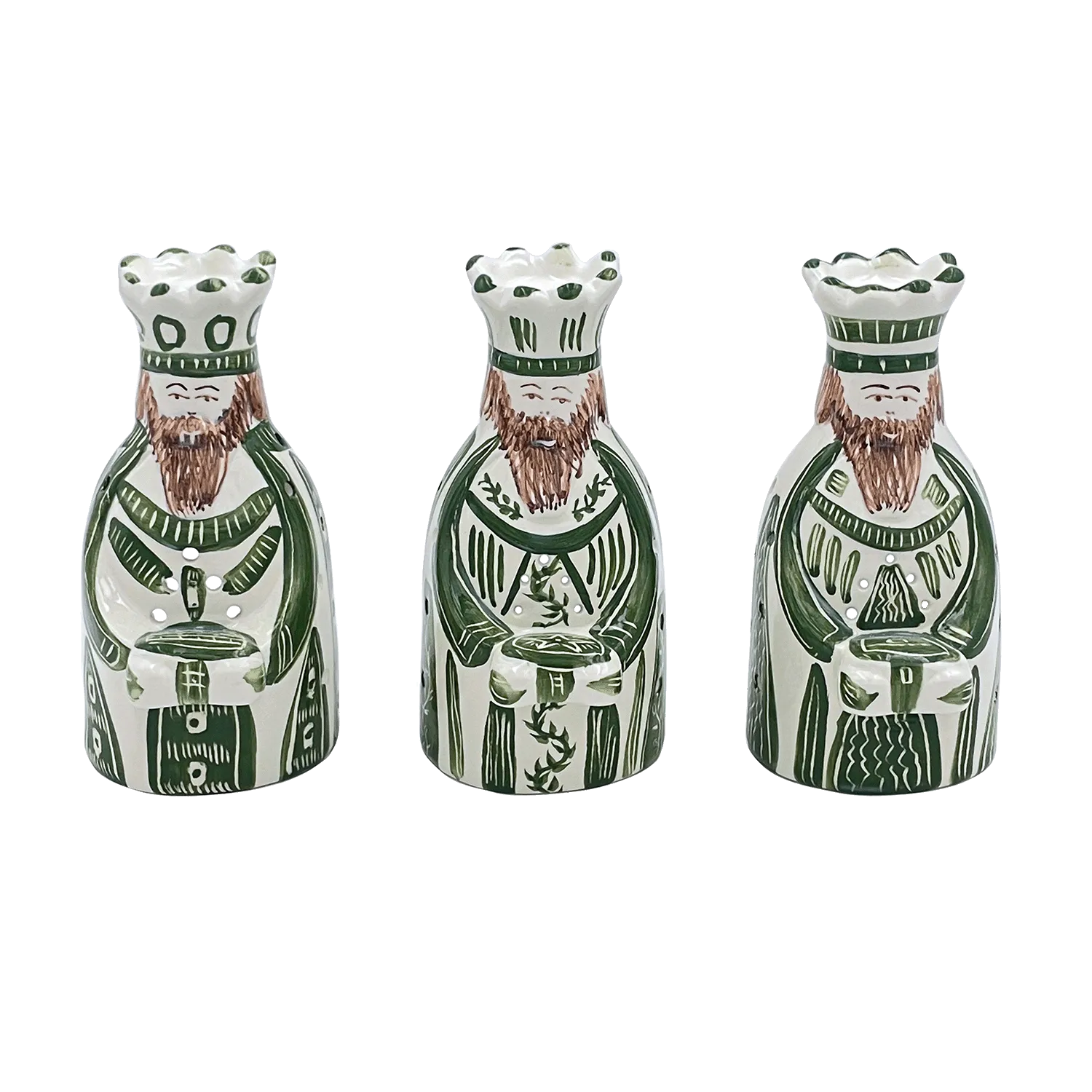 Green King Tea Lights (Set of 3)