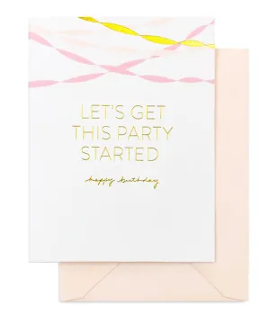 Greeting Card - Birthday Streamers