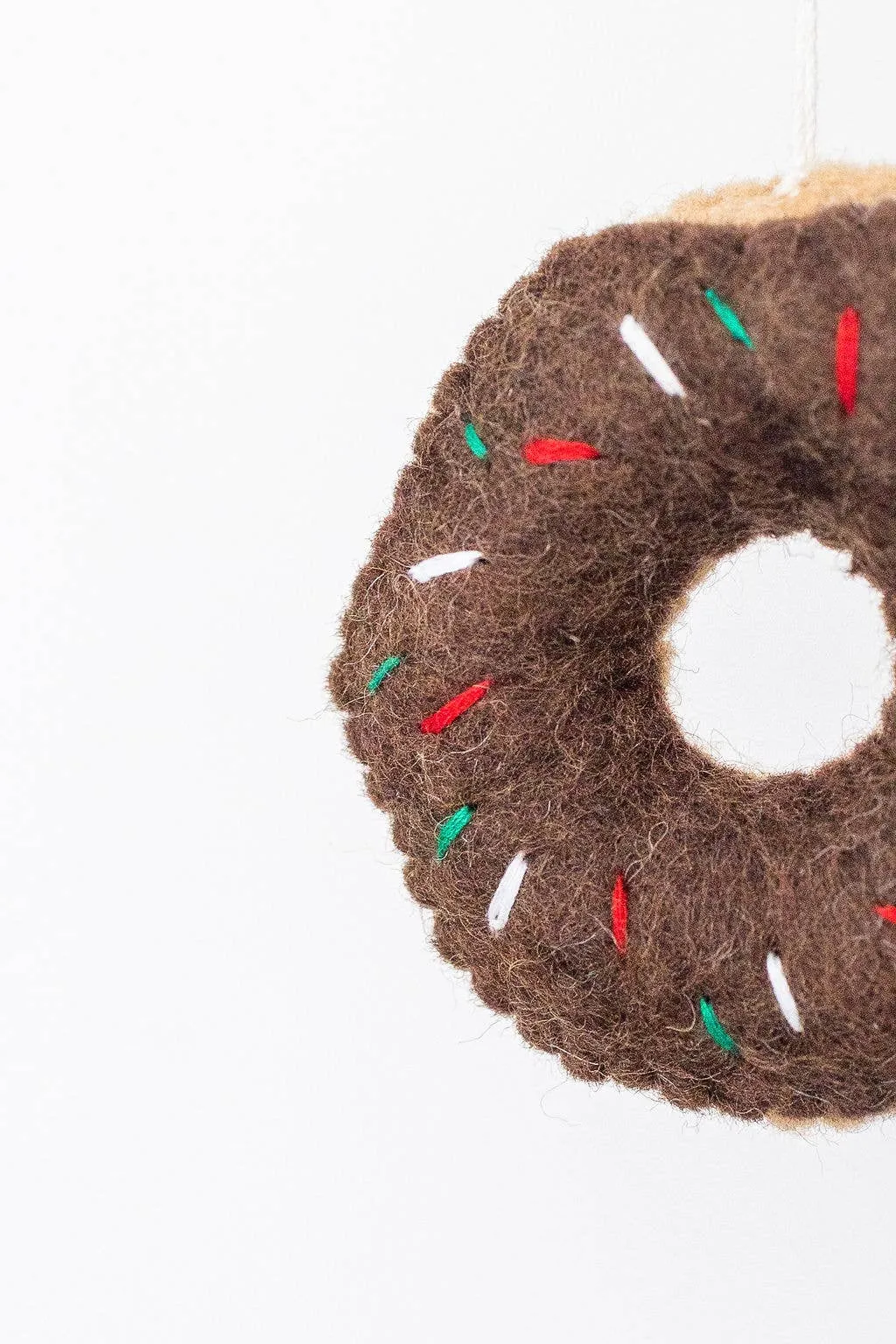 Handmade Donut Felt Ornament