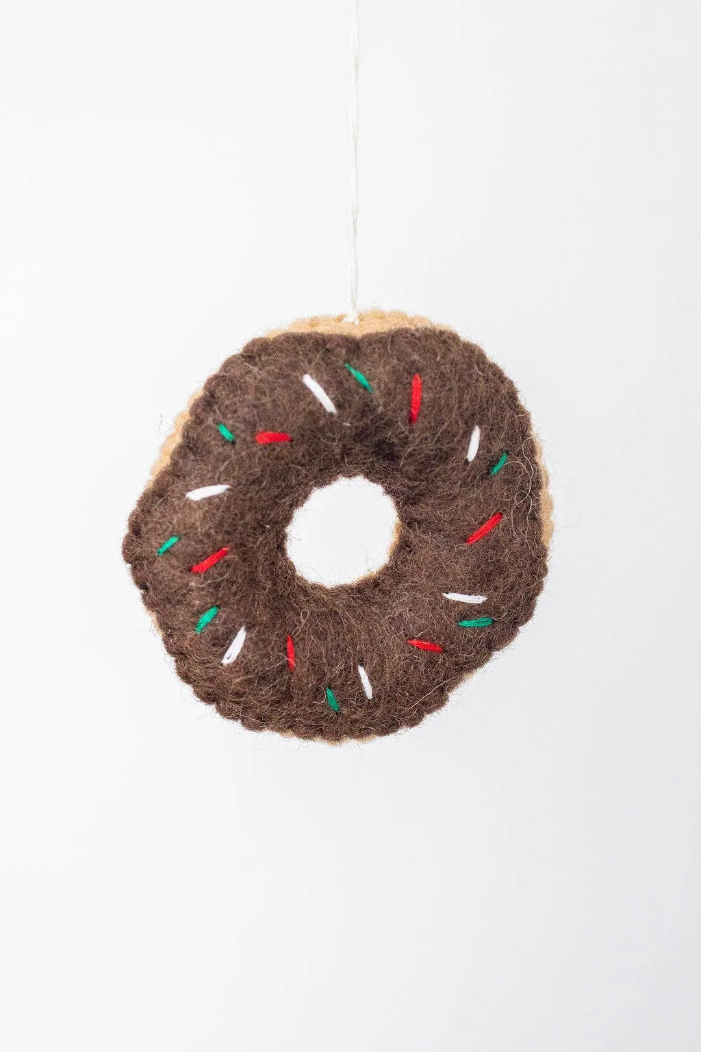 Handmade Donut Felt Ornament