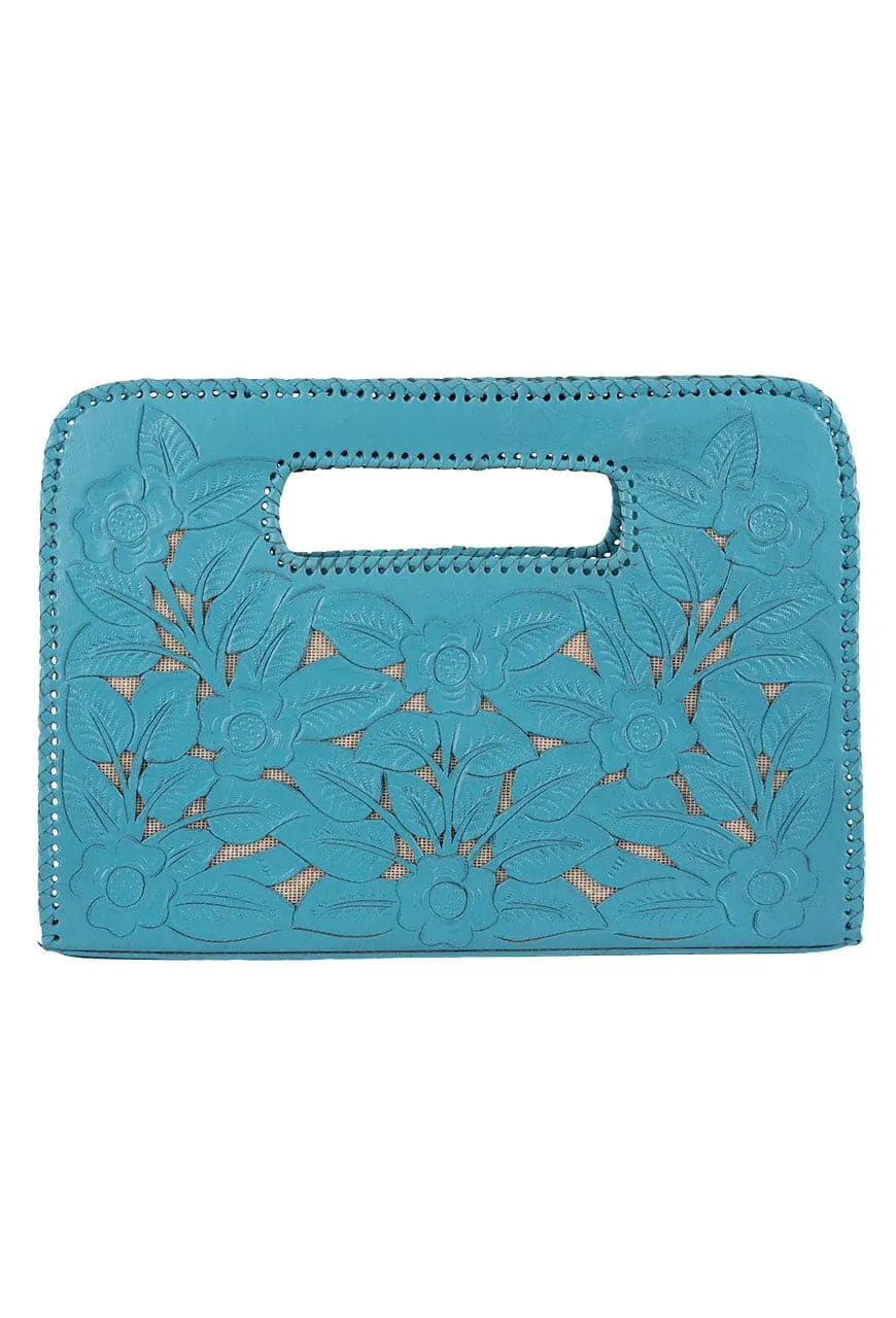 Hide and Chic Emila Tooled Clutch