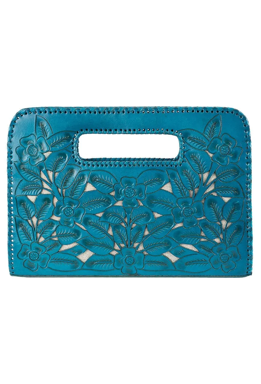 Hide and Chic Emila Tooled Clutch