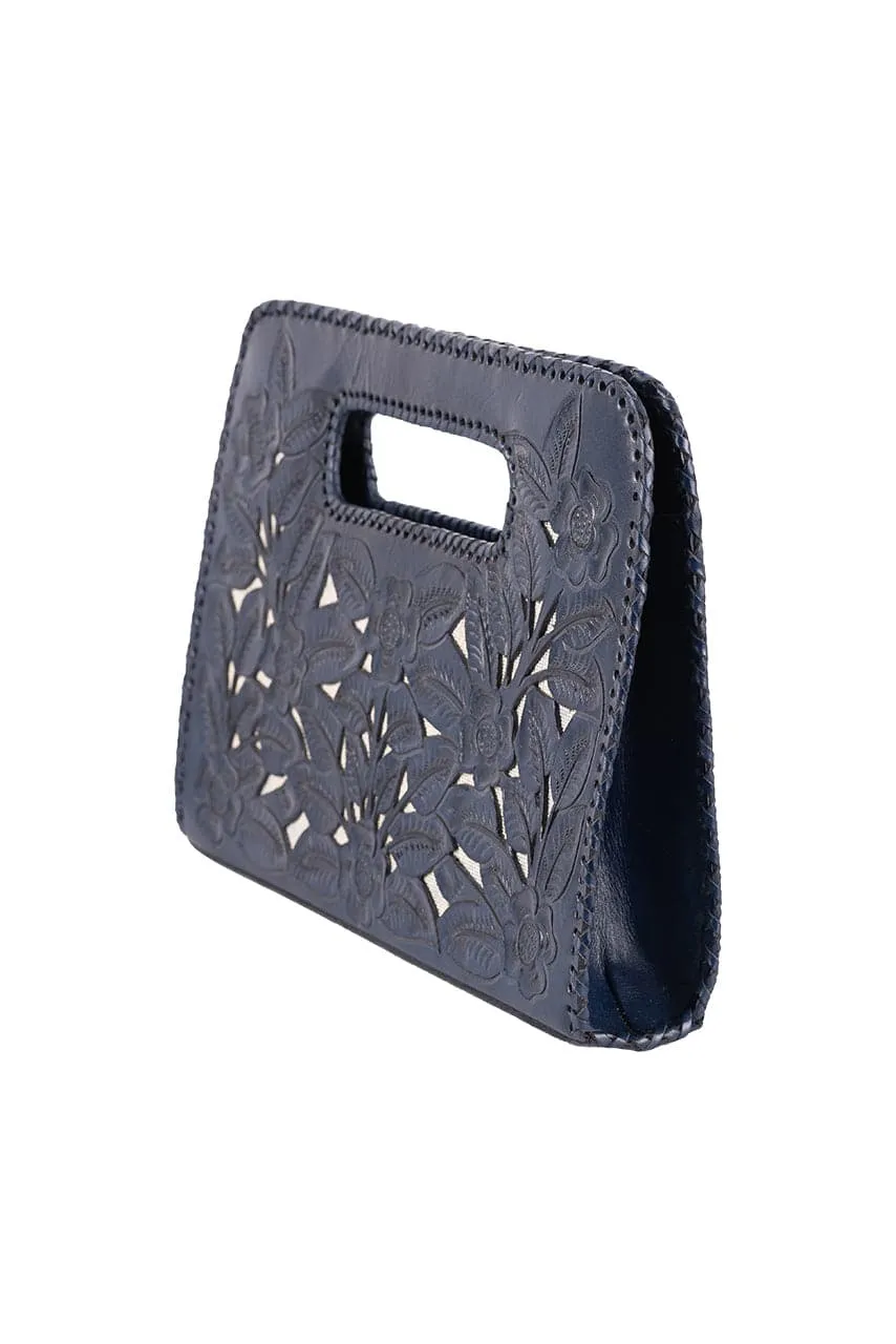 Hide and Chic Emila Tooled Clutch