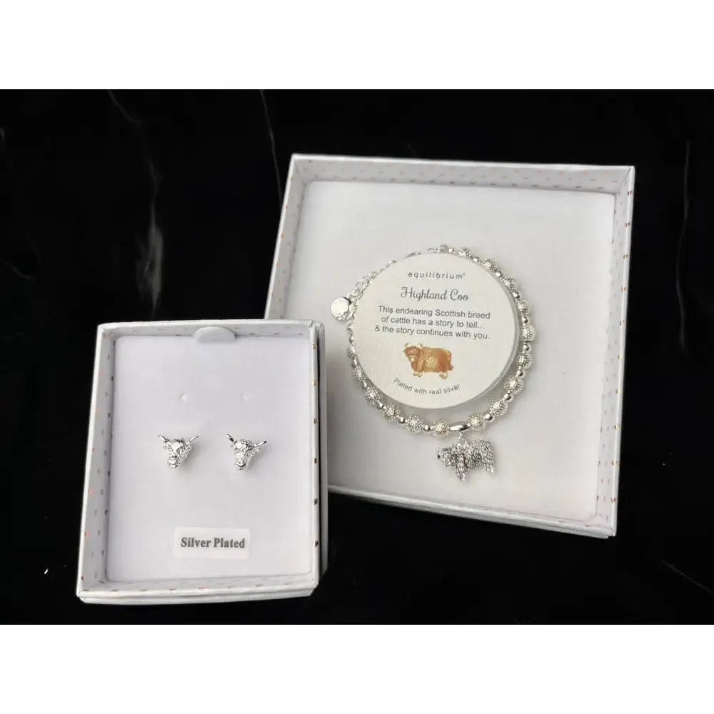 Highland Coo Silver Plated Bracelet / Earrings - Assorted Listing